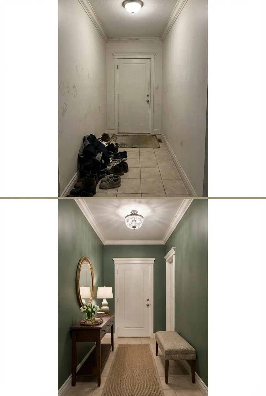 Before and After Classic Traditional Entryway