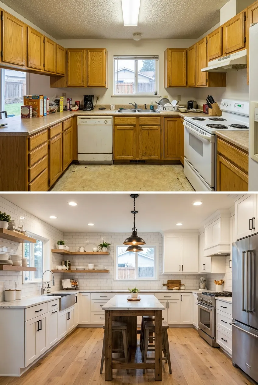 From Drab to Dreamy: A Modern Farmhouse Kitchen Transformation