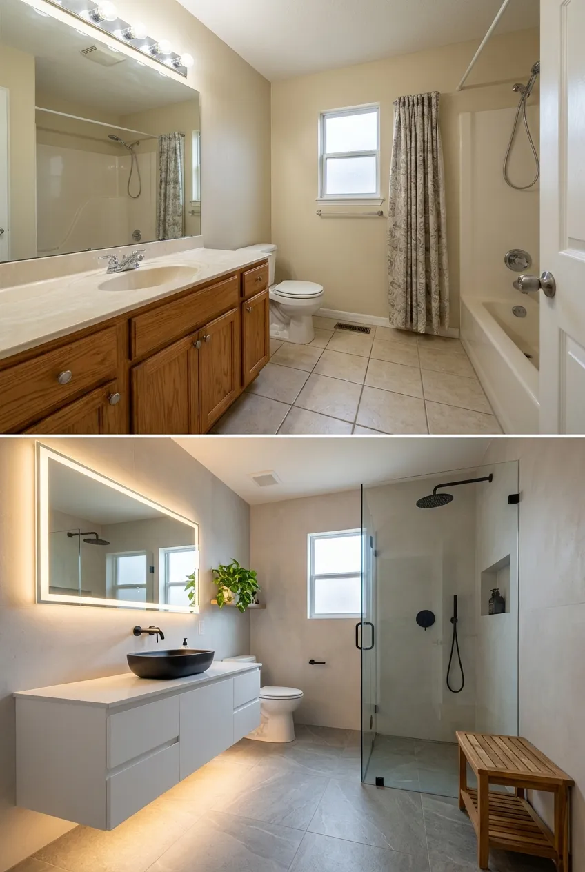 Transform Your Builder-Grade Bathroom into a Spa Minimalist Retreat